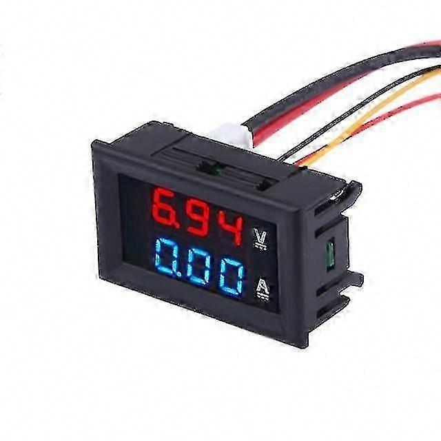 Digital Voltmeter Ammeter DC 100V 10A LED Panel Display Voltage Current Meter Blue Red