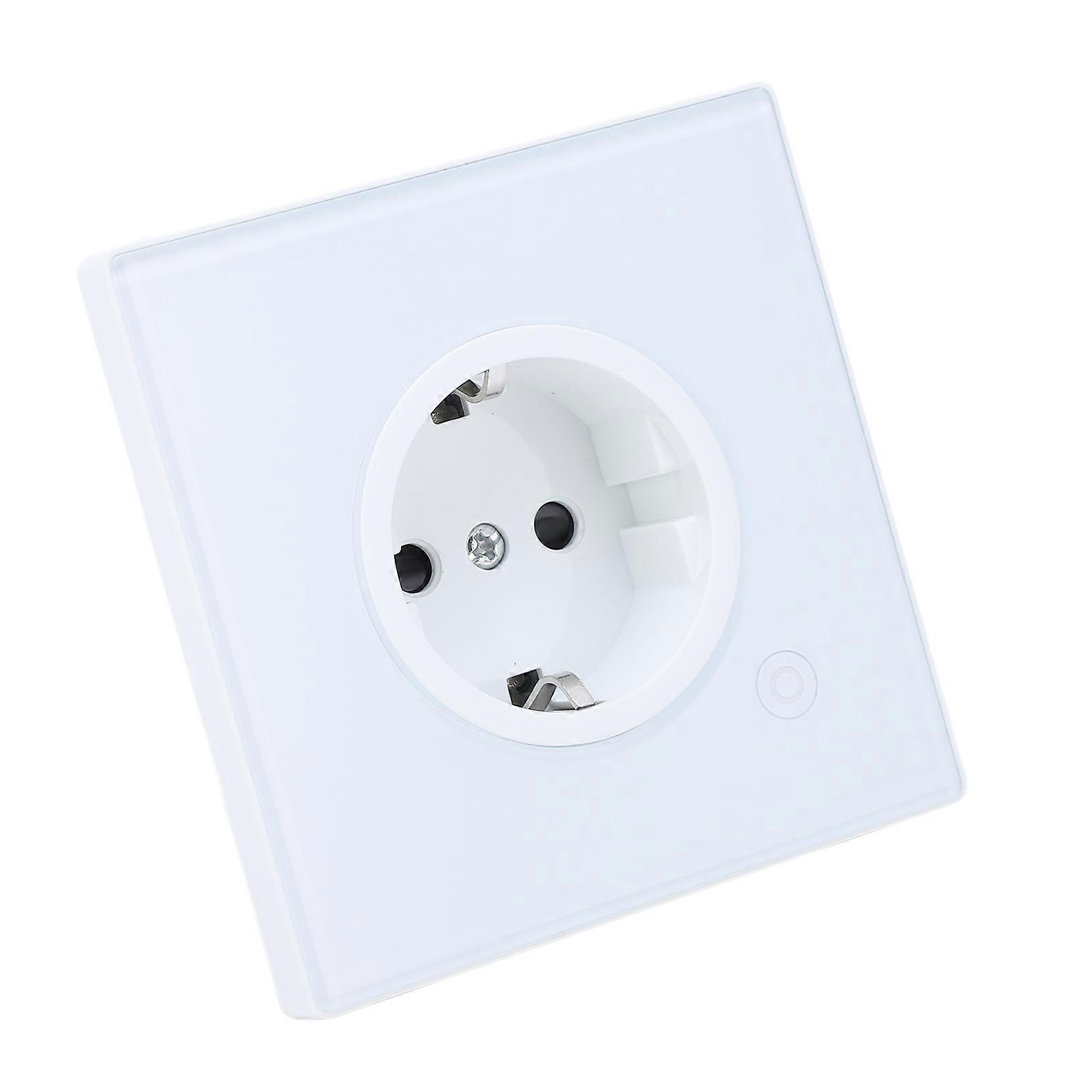 Smart Socket Outlet 16A 1 Way Intelligent Wall Timing Panel White  95‑