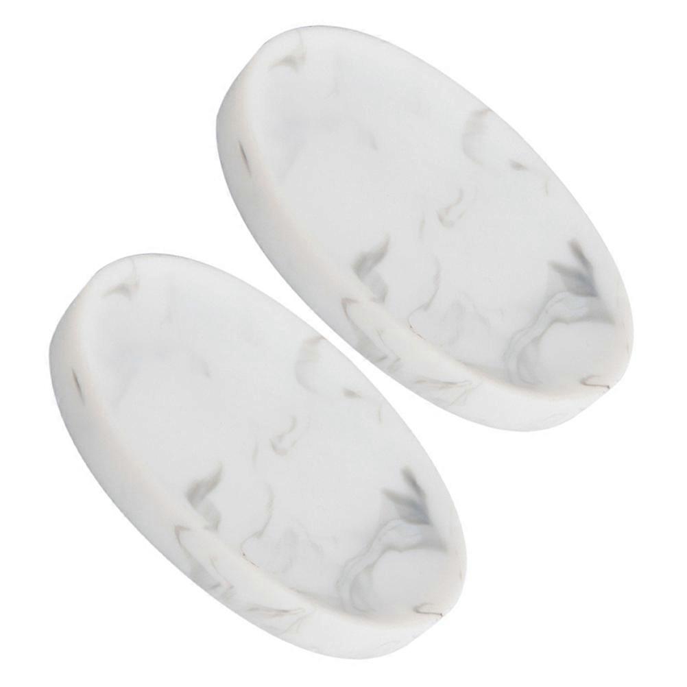 2pcs Marble Pattern Soap Tray and Soap Holder Set for Shower