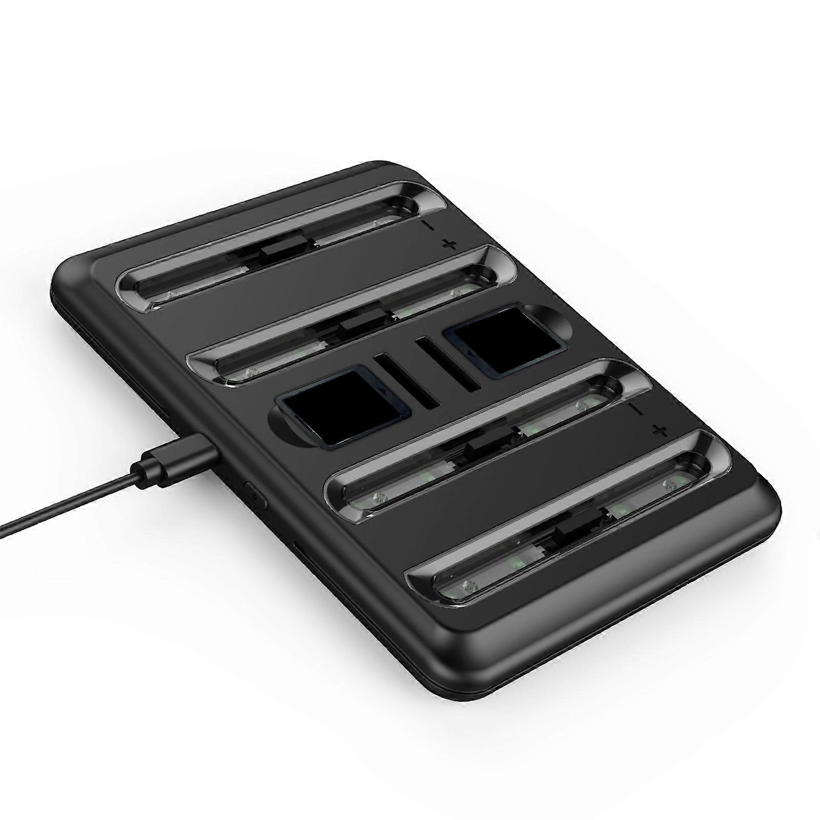 4 in 1 Charging Dock For Game Controller Charging Station Card Storage Base Docking Station 360 Degree LED Indicator Multicolor