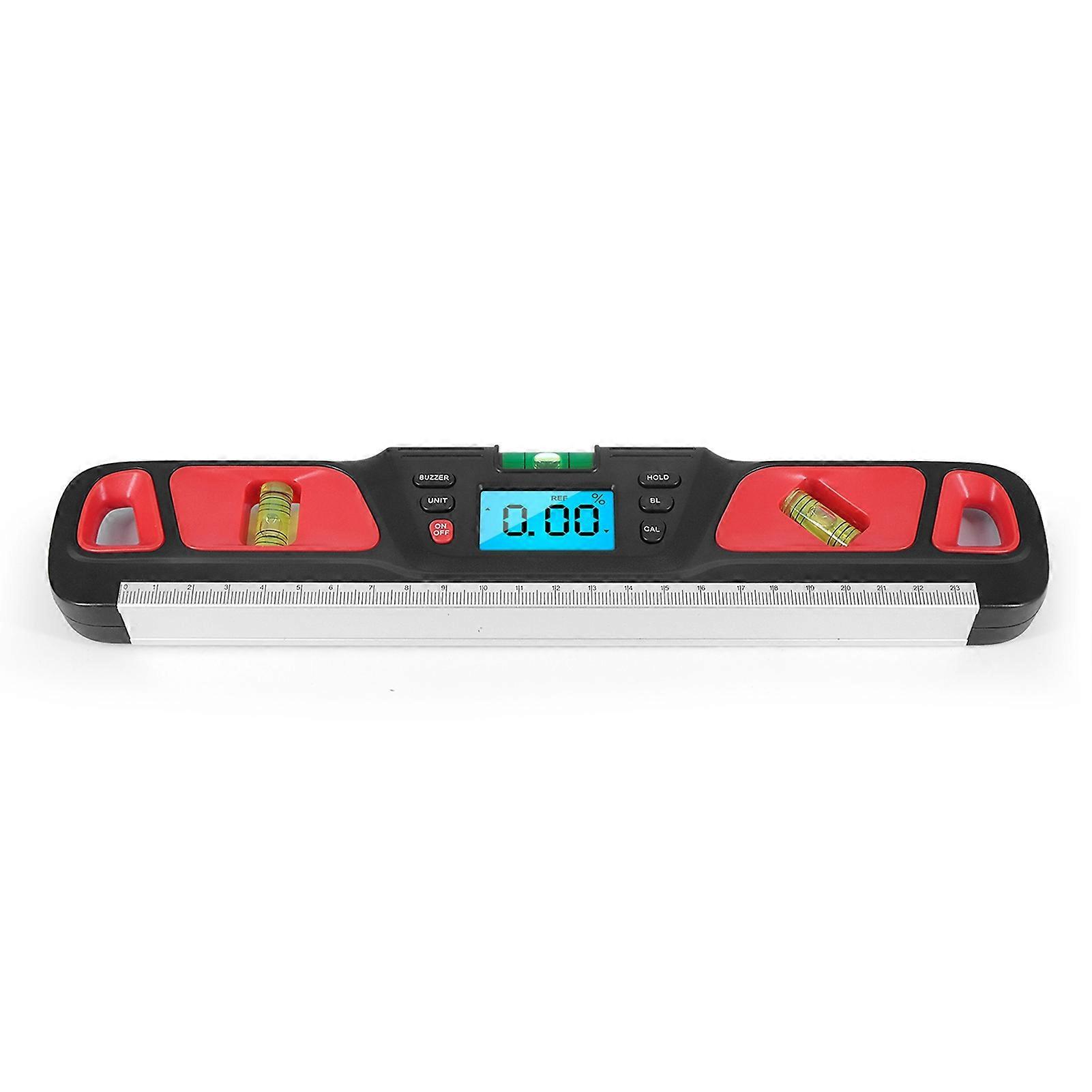 Digital Torpedo Level Protractor Magnetic 4x90°Measuring Range Electronic Angle Grader Inclinometer Electronic Level with Magnets Incline Test Rule