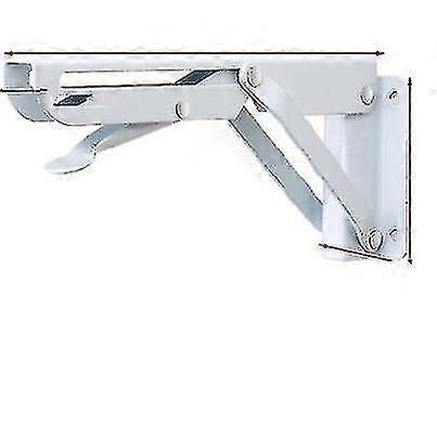 Heavy-Duty 8-Inch White Folding Angle Bracket - Triangle Shelf Support for Strong and Reliable Mounting Solutions