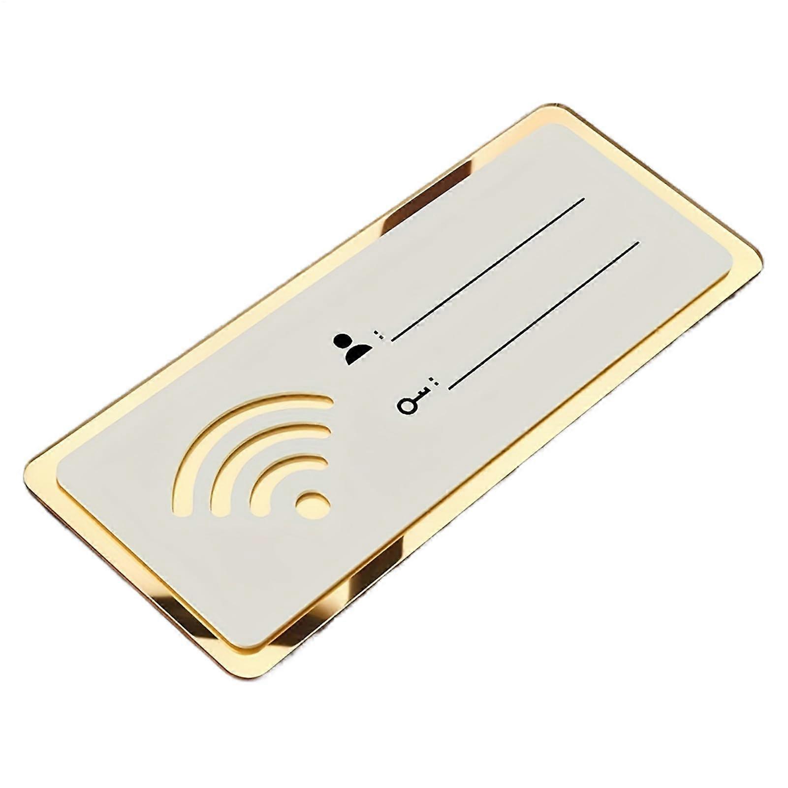 WiFi Password Sign – Acrylic WiFi Password Sign for Guests, Transparency, Easy Installation, Home Decoration for Office, Bedroom, Apartment