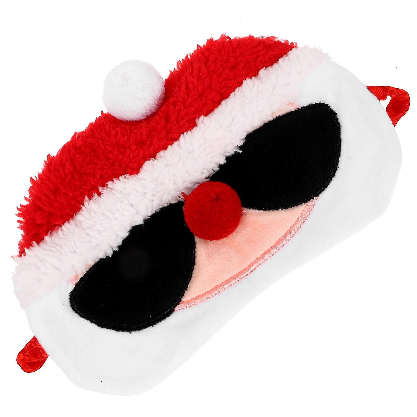 Sleeping Eye Mask For Kids Santa Shape Light Blocking Sleep Aid Multi 18.5 x 12 x 0.5 Cm Polyester Cloth 1Pack