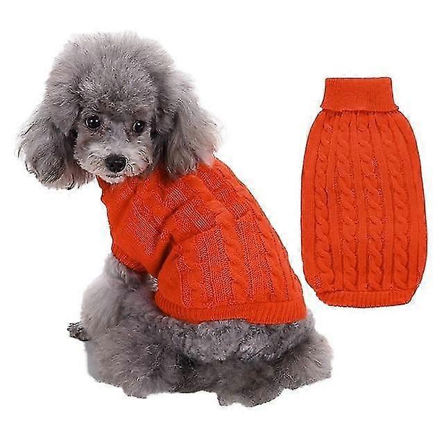 Warm Small Large Dog Sweater Cat Clothes Winter Turtleneck Pet Puppy Knitwear Sweaters Clothing For Cat Small Medium Big Dogs
