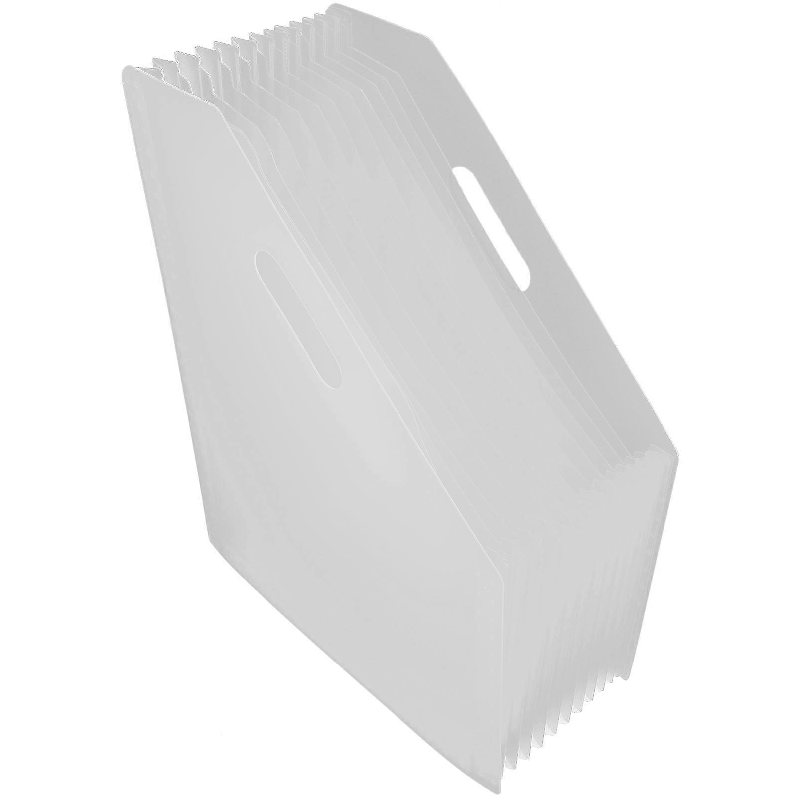 Plastic Accordion Folder File Organizer for Storage Use Transparent