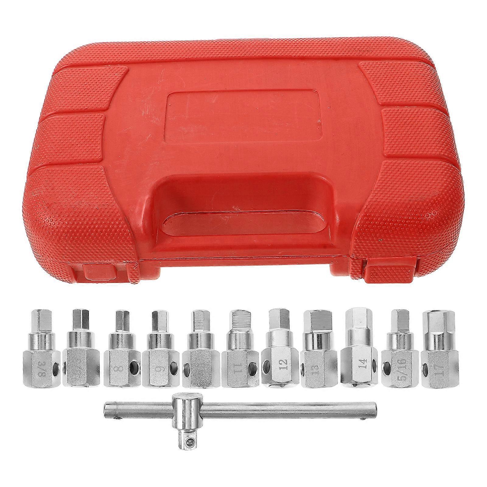 Oil Drain Socket Set Automotive Silver 16.00X0.90X0.90CM Durable Chrome Alloy Construction 1Set
