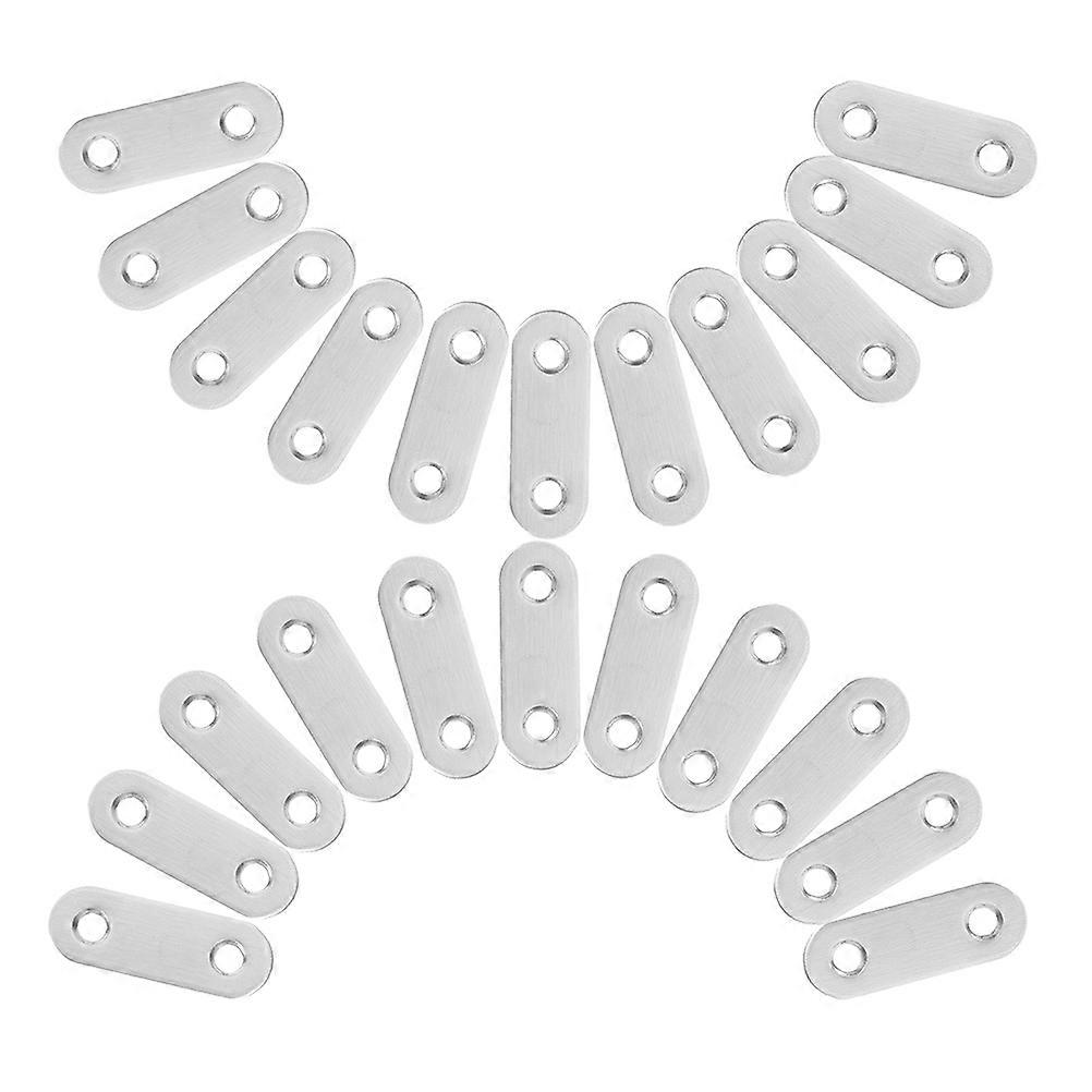 Wood Joining Flat Brackets Material Straight Design Diy Enthusiasts 40Pcs