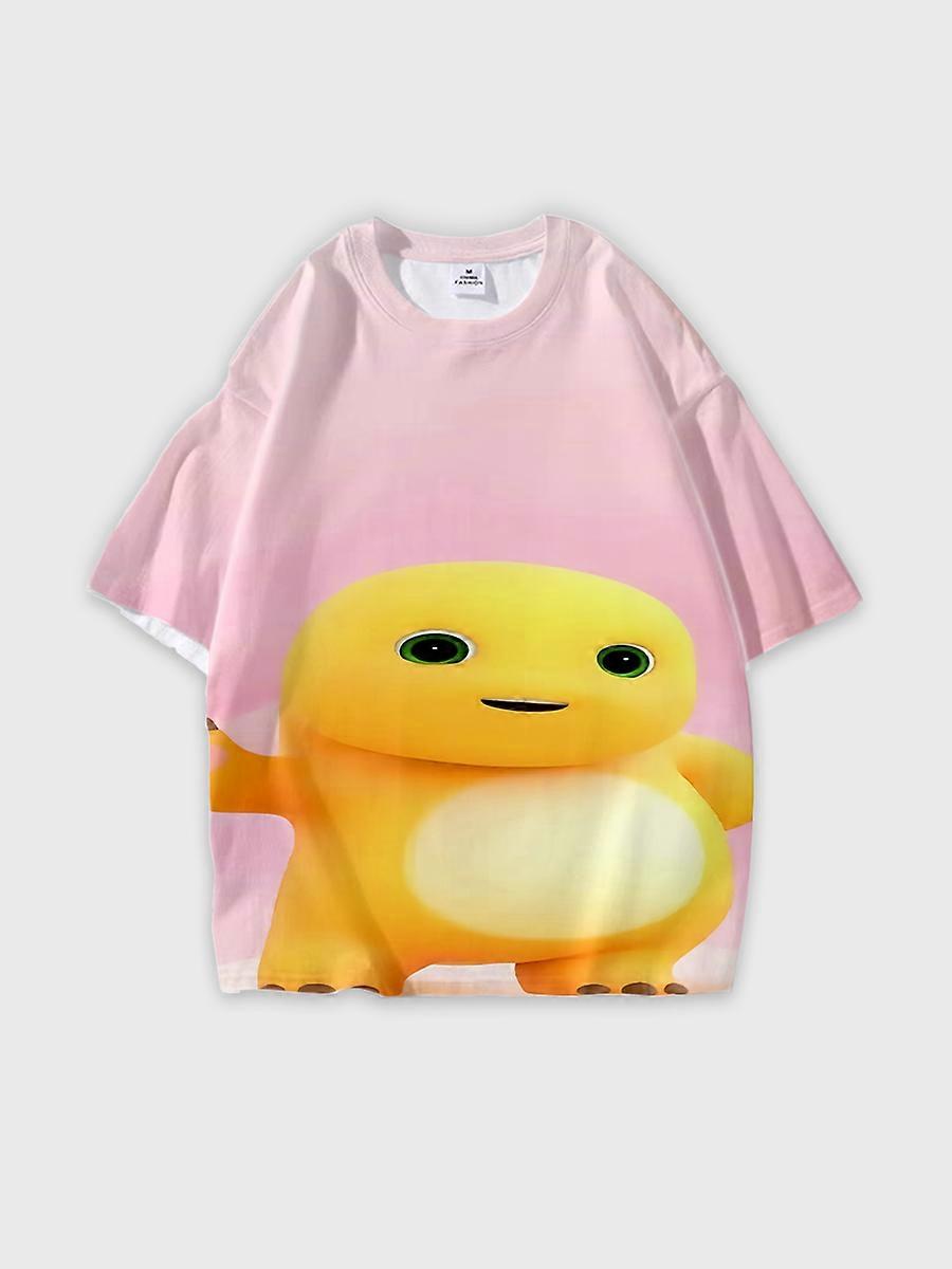 T-shirt round neck Cartoon Pattern loose short sleeve D69