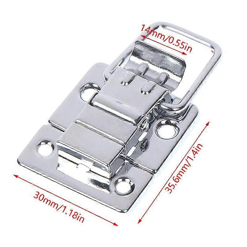 2Pcs Stainless Steel Chrome Toggle Latch For Chest Box Case Suitcase Tool Clasp Cabinet Fitting Lock Belt Hasp Buckle Hardware
