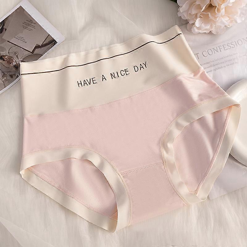 Breathable Comfortable Fresh and Traceless Women's Underwear High Waisted Triangular Pants Simple Mulberry Silk Crotch Underwear