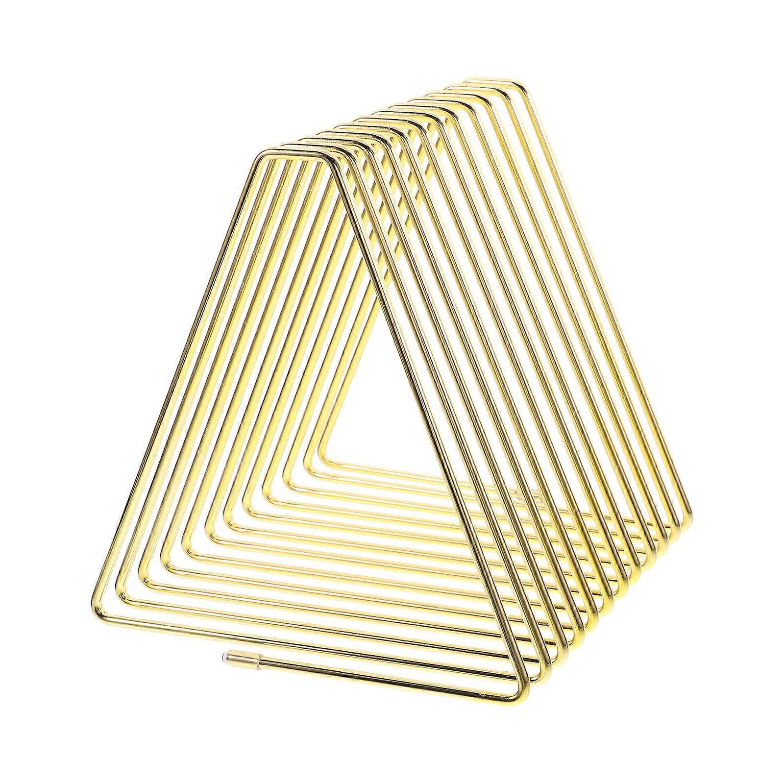 Golden Metal Book Rack for Desk Use with 11 Slots Desktop Organizer