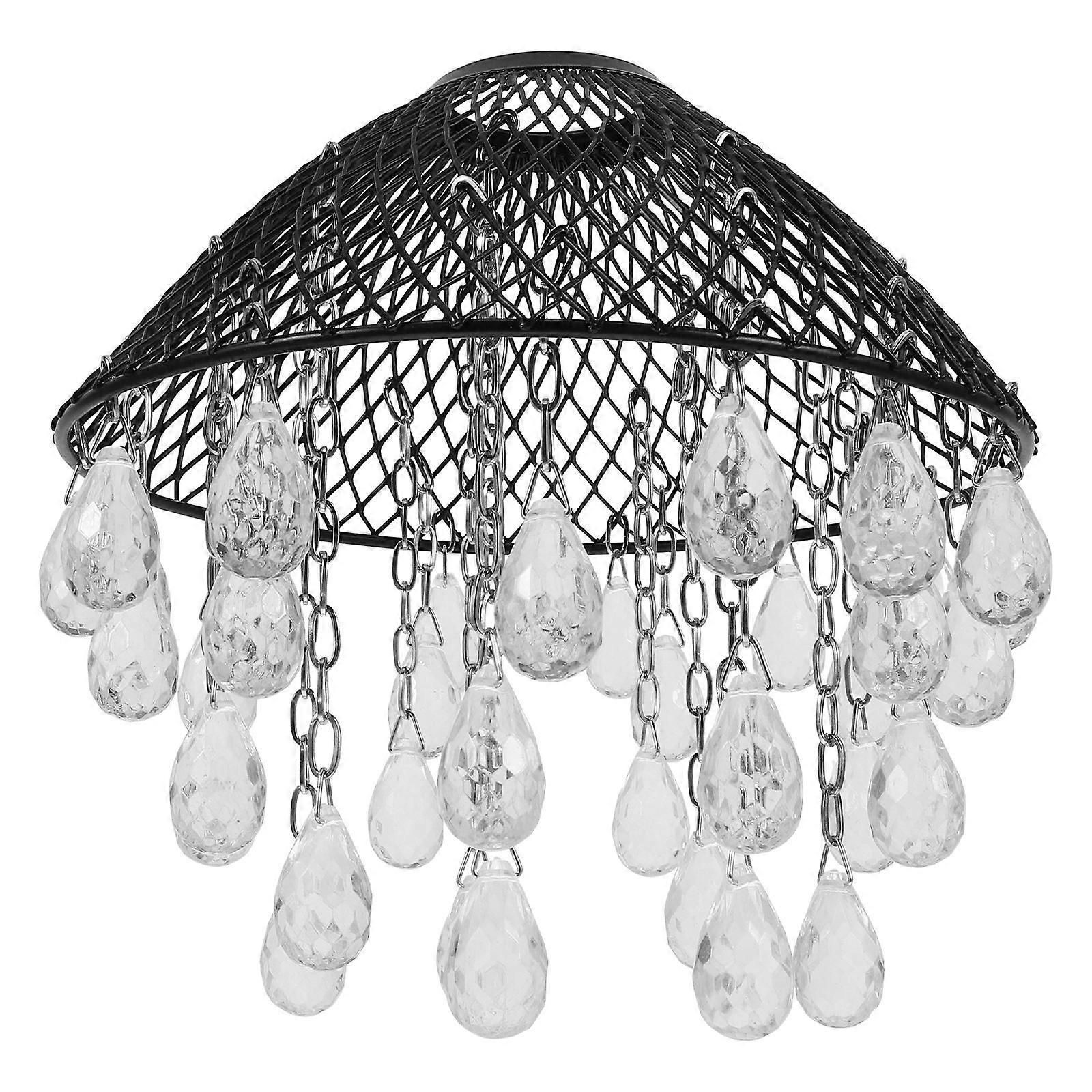 Vintage Metal Lamp Shade Hollow Oval Engraved Iron Table Bedside Chandelier Wall Lampshade 1 Set
