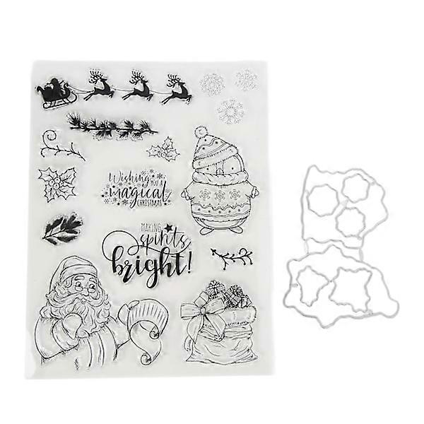 Clear Stamps TPR DIY Unique Christmas Patterns Clear Safe Healthy Wide Applications Transparent Stamp for Craft Projects