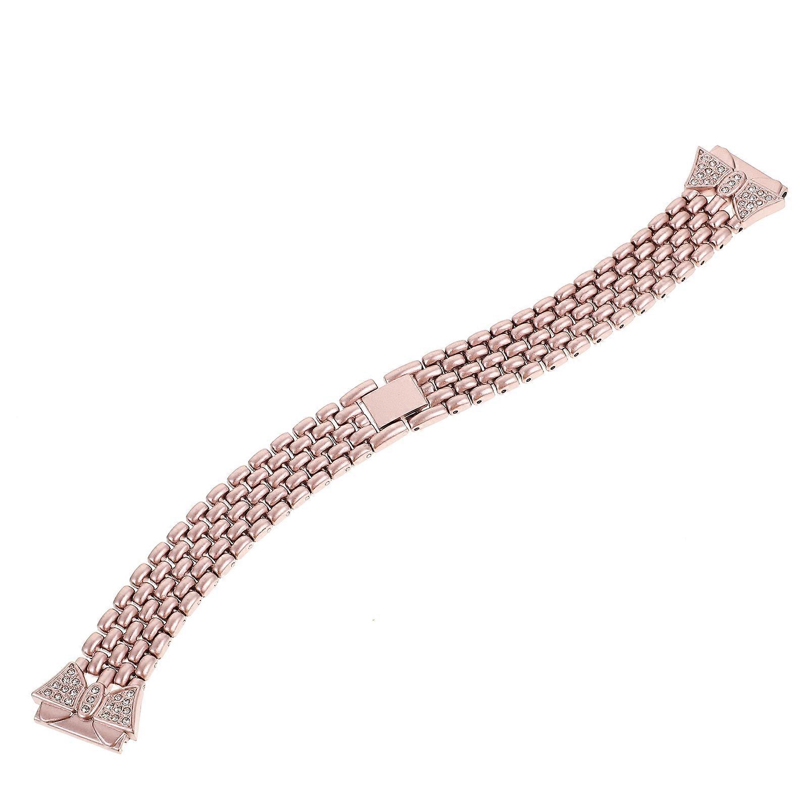 Replacement Smartwatch Strap Rhinestone Material Solid Chain Design Comfortable to Wear Easy to Install and Remove 1Set