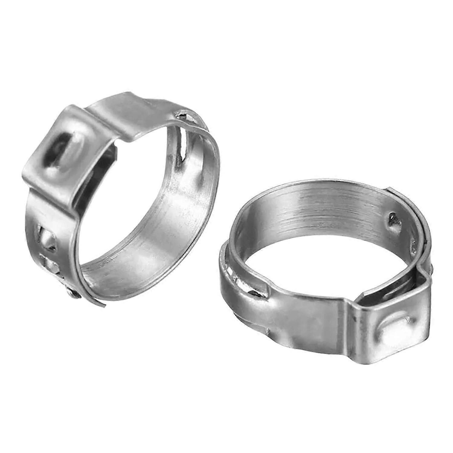 7.2-8.7 mm Einohr-Schlauchschellen, 50 Stück 304 Edelstahl Crimp-Schlauchschellen für Rohrschläuche, Automobil, Haushaltsgeräte