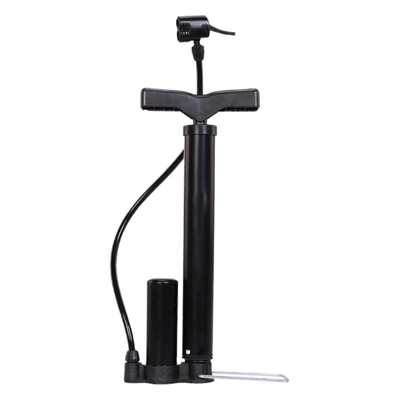 Portable Air Pump - Manual Inflatable Pump with 3 Nozzle Adapters, Multi-Functional Bike Accessory for Road, Mountain, and E-Bikes
