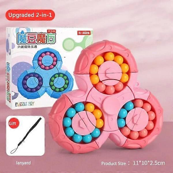 Rotating Magical Bean Cube Fingertip Toy Kids Puzzle Creative Interactive Game Fidget Spinners