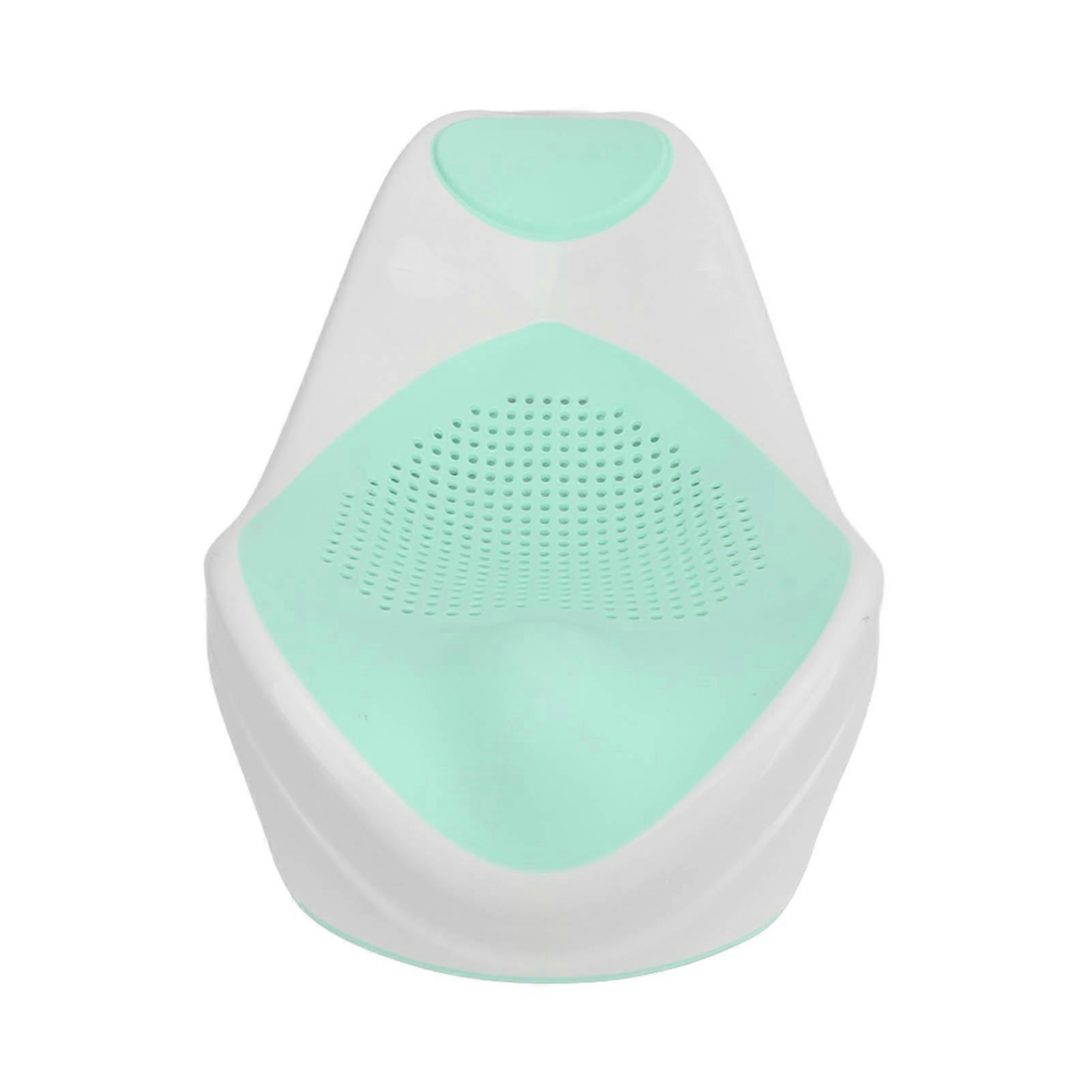 Foldable Soft TPE Baby Bath Support Safe PP Ergonomic Round Hole Hollow Infant Bathtub Holder Rack Green