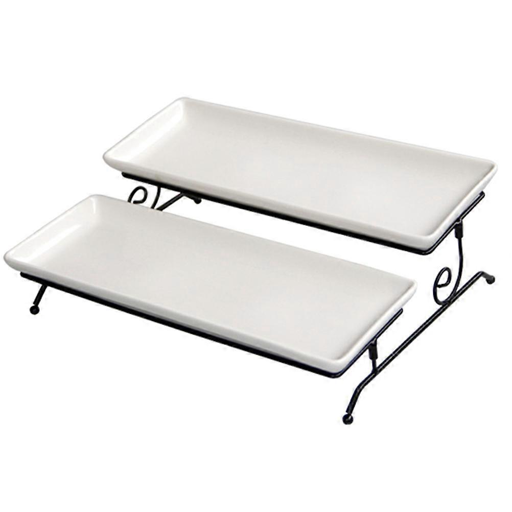 Multi-layer Dessert Display Tray Removable Cake Serving Tray For Tea Party 1Set