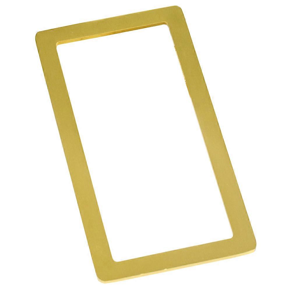 Copper Calligraphy Paperweight with Golden Finish for Home Use Rectangular Frame Shape 7.5 x 5