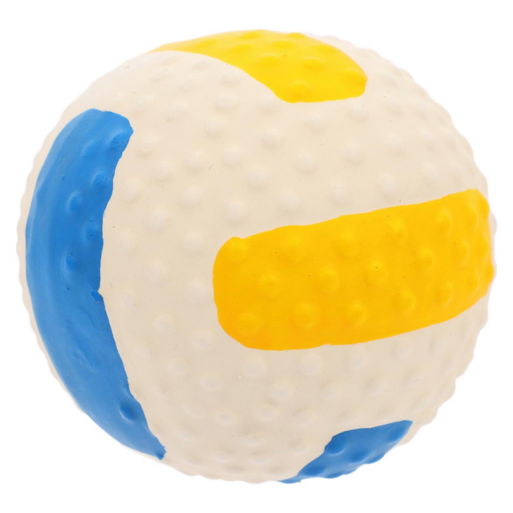 Durable Latex Dog Chew Volleyball Interactive Squeaky Toy for Dental Care Small Size Non-Toxic for Puppies and Small Dogs