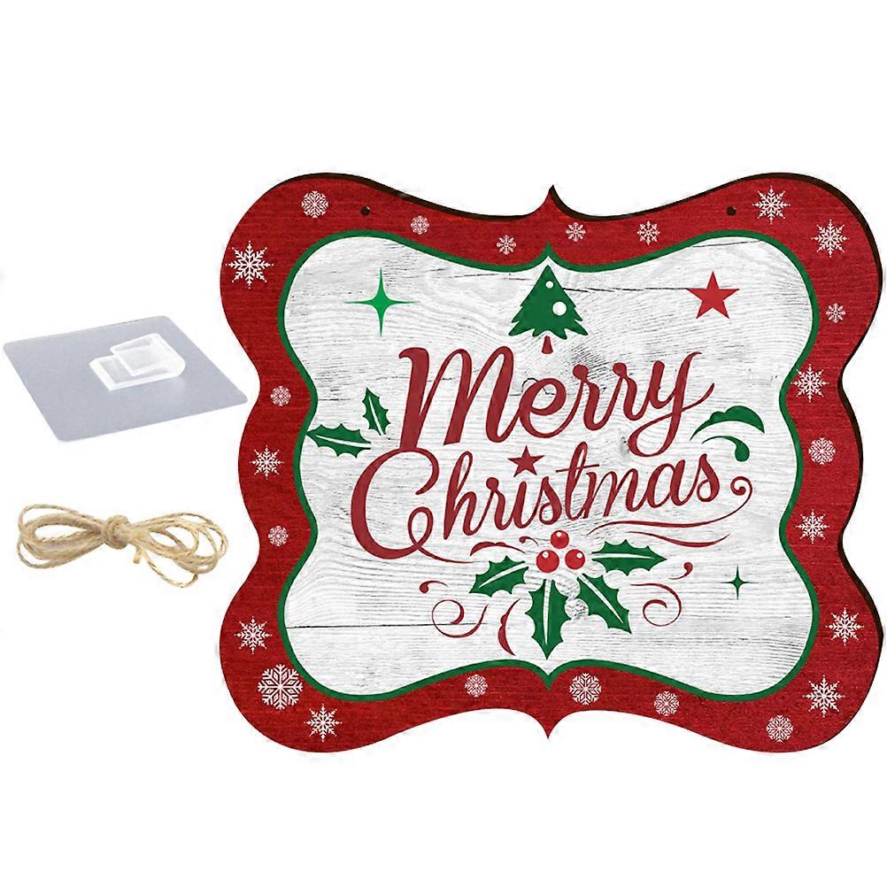 Festive Atmosphere Door Hanging Ornament For Christmas Party With Rectangular Shape 1Set
