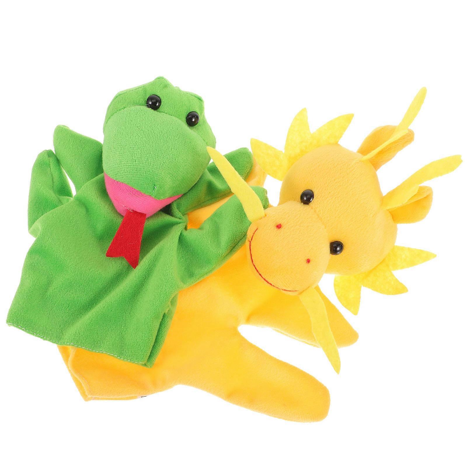 Toddler Hand Puppets Interactive Puppet Toy For Kids Assorted Color 26X23.5Cm Storytelling 2Pack