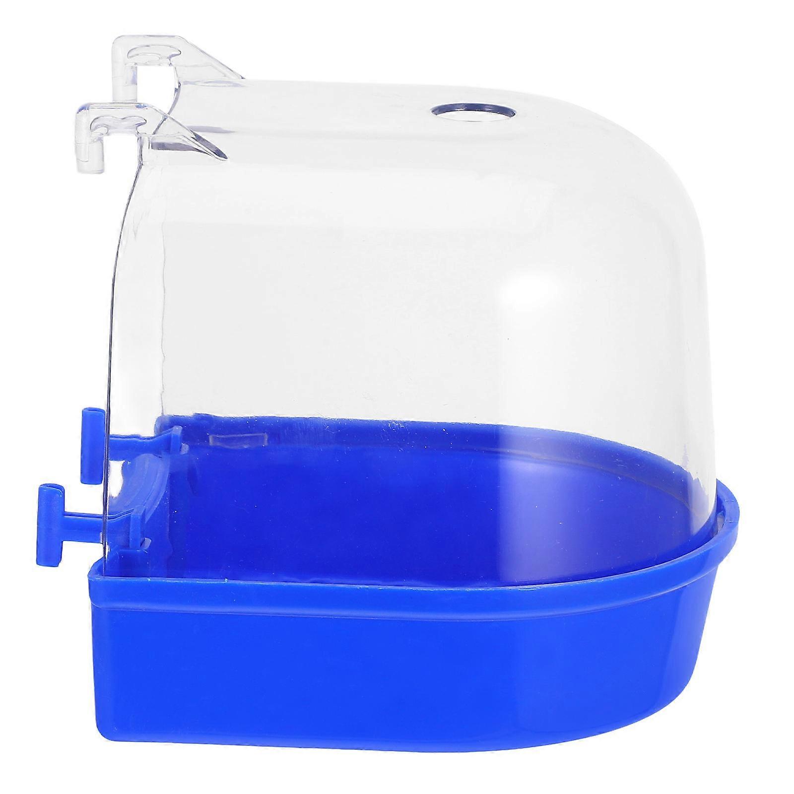 Parakeet Bathing Tub for Cage – Splashproof Bird Bath with Detachable Bottom, Easy Installation, Sturdy Material for Small Birds and Parrots