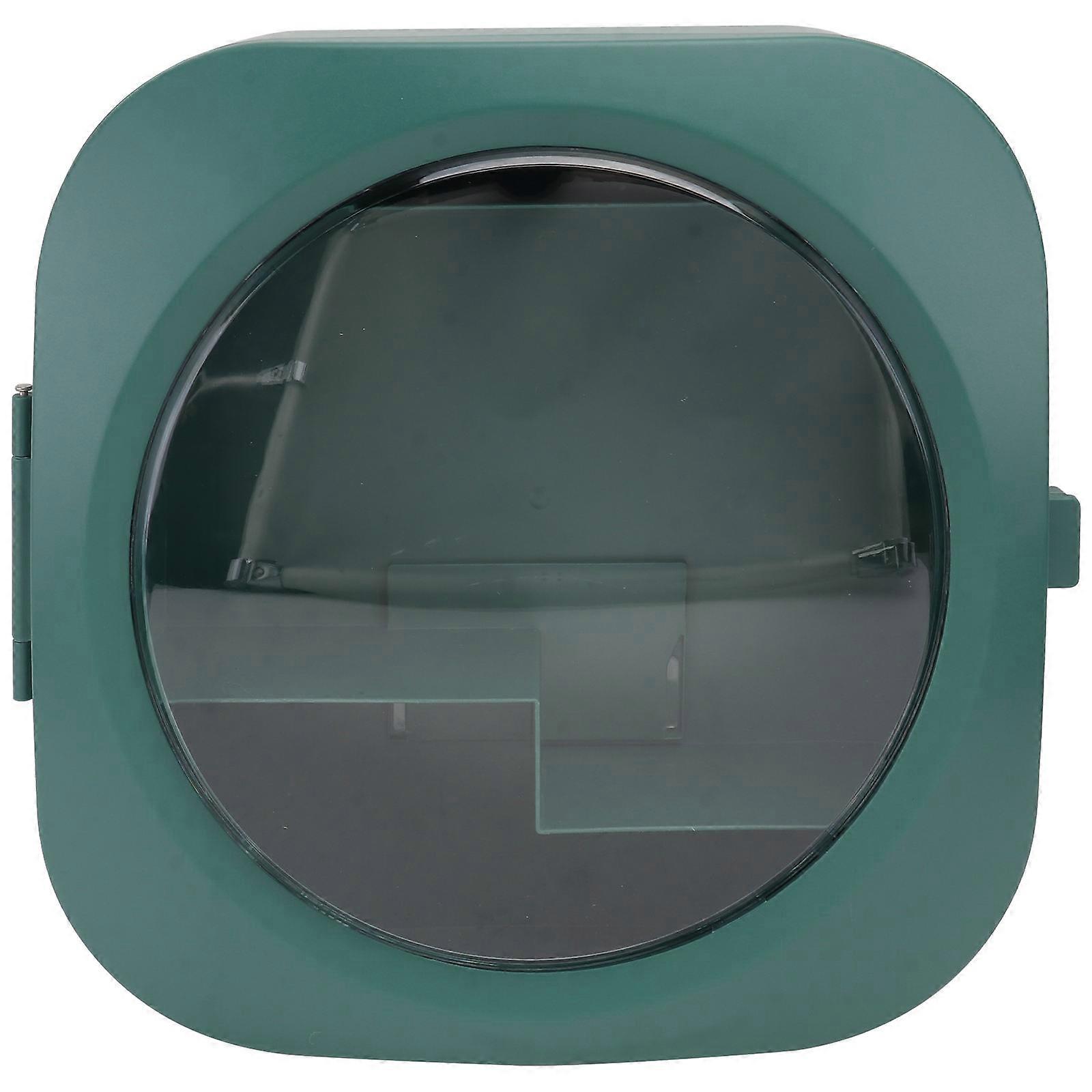 Wall Mounted Storage Box ABS Green for Bathroom Use Safe with Large Capacity 1pc