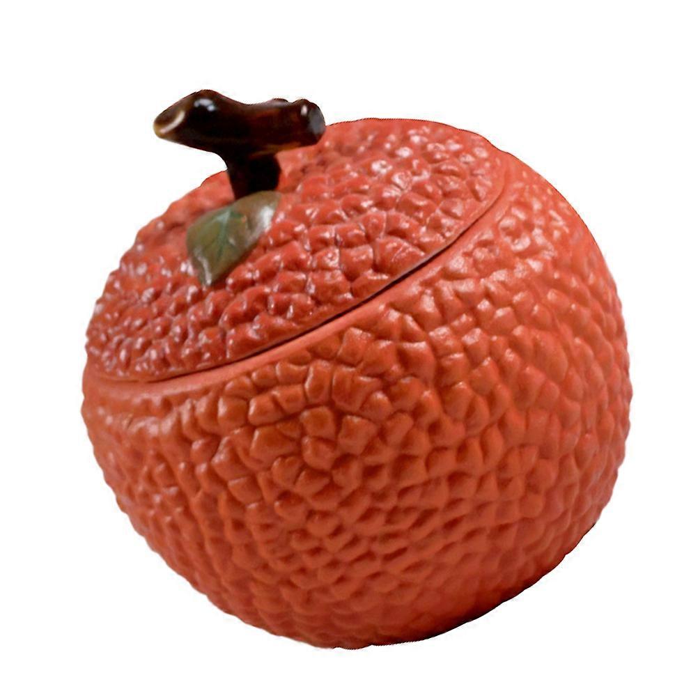Litchi Shaped Tea Storage Container For General Users In Elegant Red Perfect For Outdoor Use 1Pcs