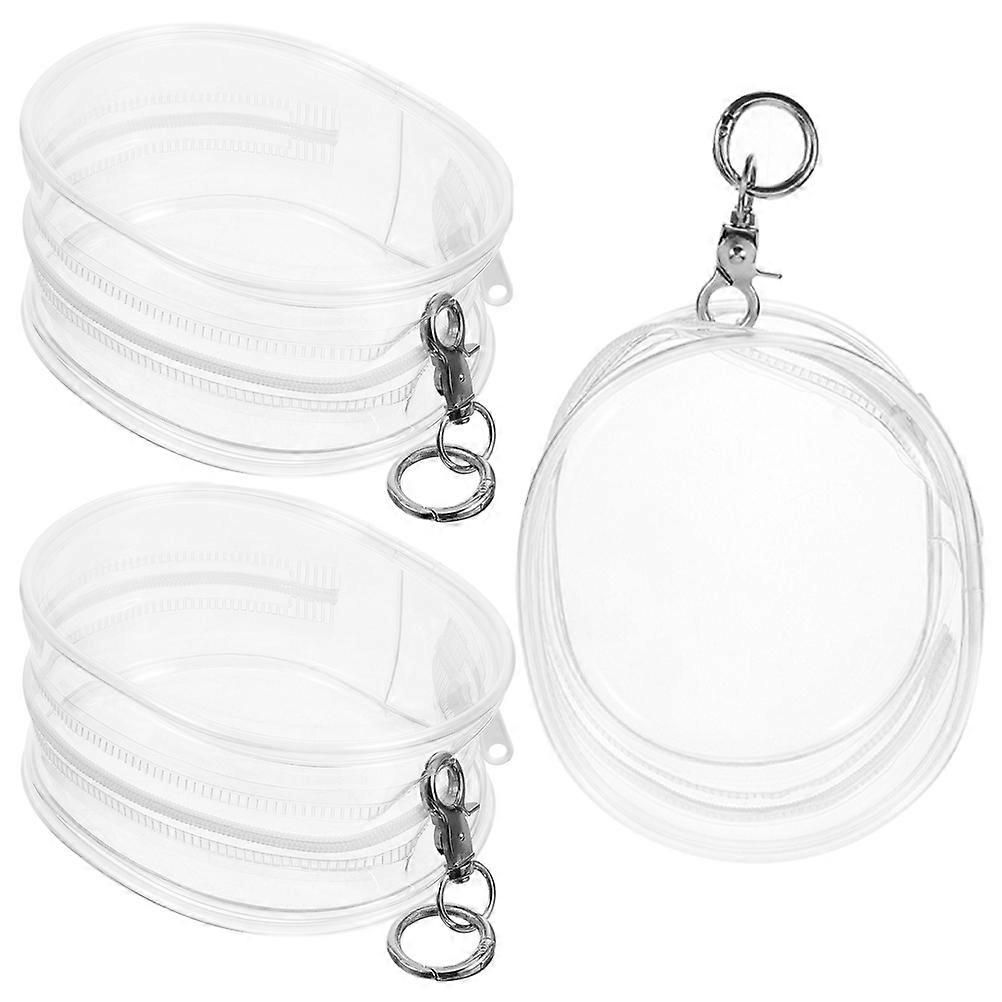 3pcs Doll Storage Display Bag Figure Showcase Pouch with Keychain for Organization