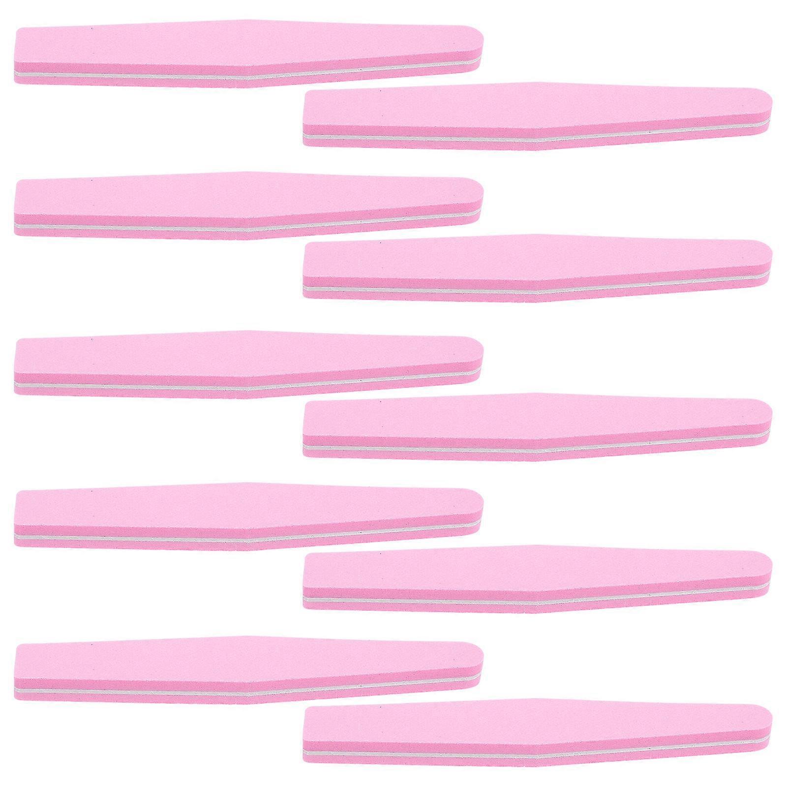 20Set Nail Buffer Kit Designed For Women In Pink Color For Filing Natural And False Nails