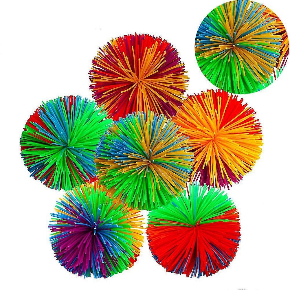 Colorful Silicone Stringy Ball Toy for Stress Relief and Sensory Play, Assorted Color, 10pcs, 60MM