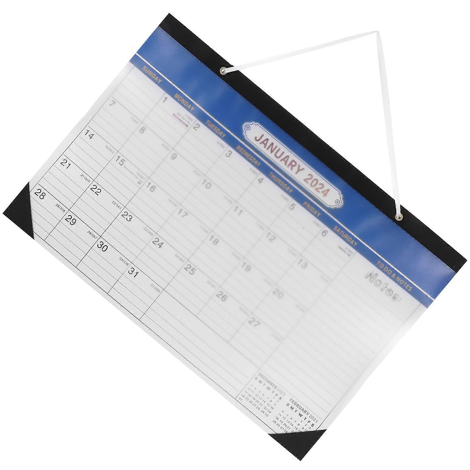 Wall Calendar Monthly Planner for Home Office Hanging Design Smooth Writing Surface Home Accessory for Daily Organization