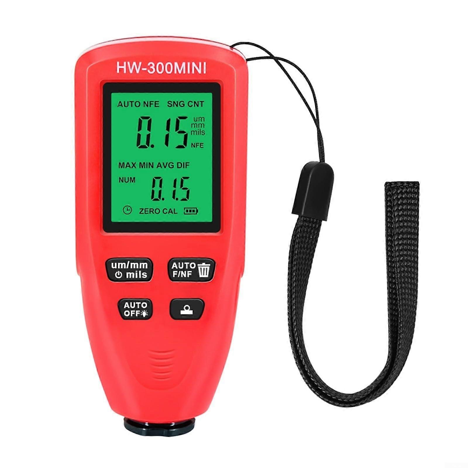Digital Gauge for Measuring Thinness of Paint, Enamel and Chrome on Various Metals (Red)