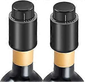 2 vacuum wine stoppers with date display, reusable wine stoppers