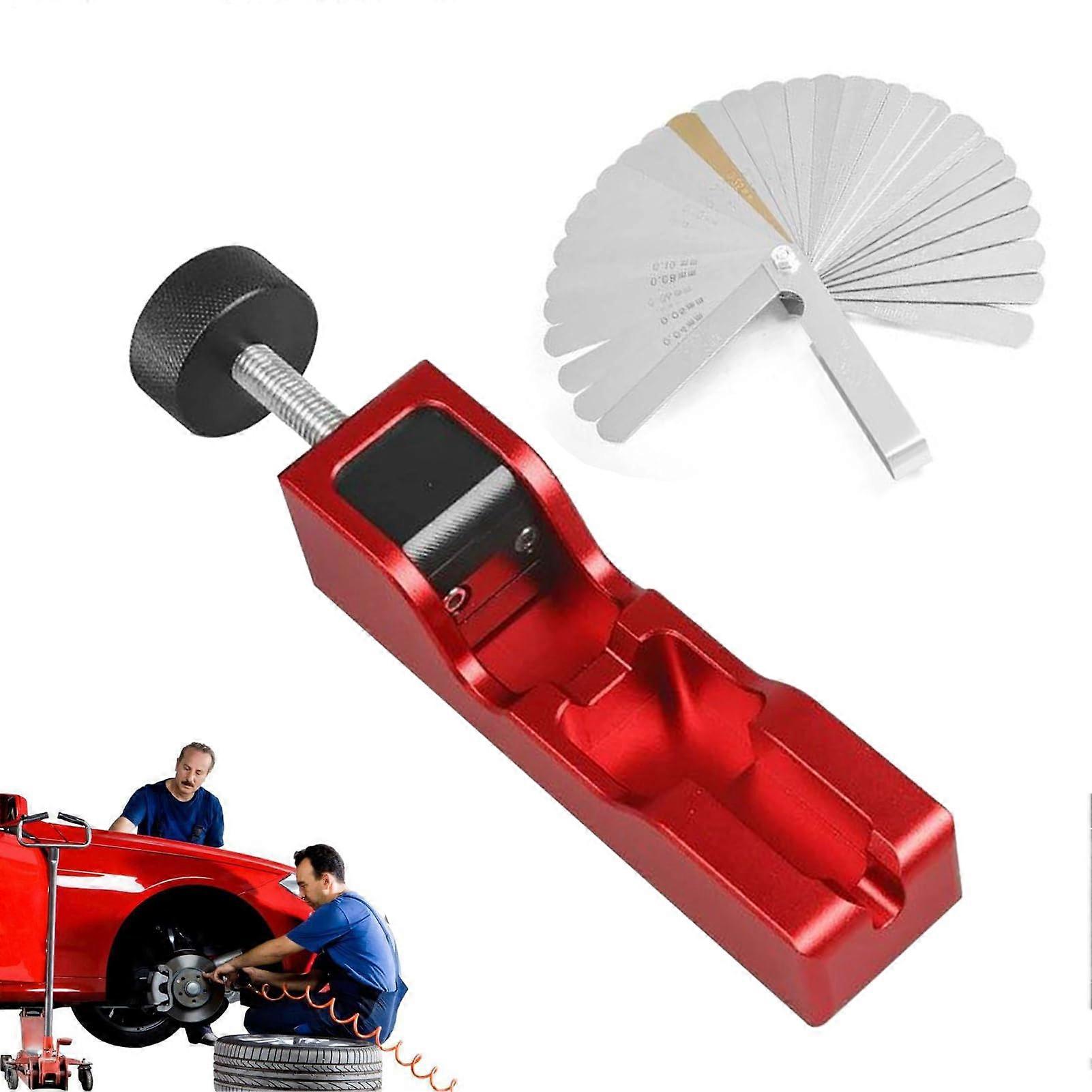 Spark Plug Gapping Tool High Precision Adjuster Installation Device For Cars And Motorcycles Red Reusable Feeler Gauge
