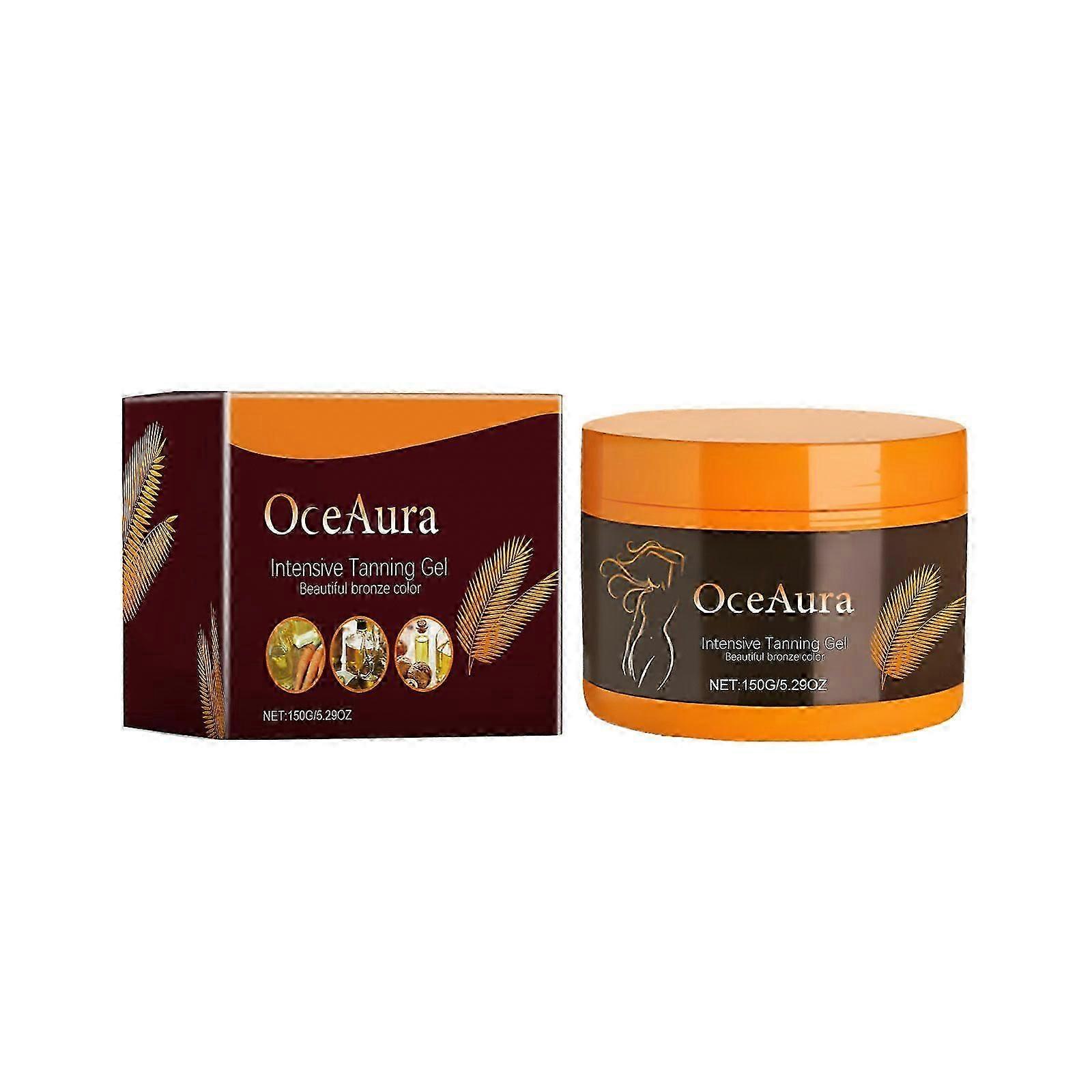 Intensive Tanning Gel - Moisturizing Bronzer with Carrot, Cocoa & Walnut Extracts for Healthy, Long-Lasting Tan