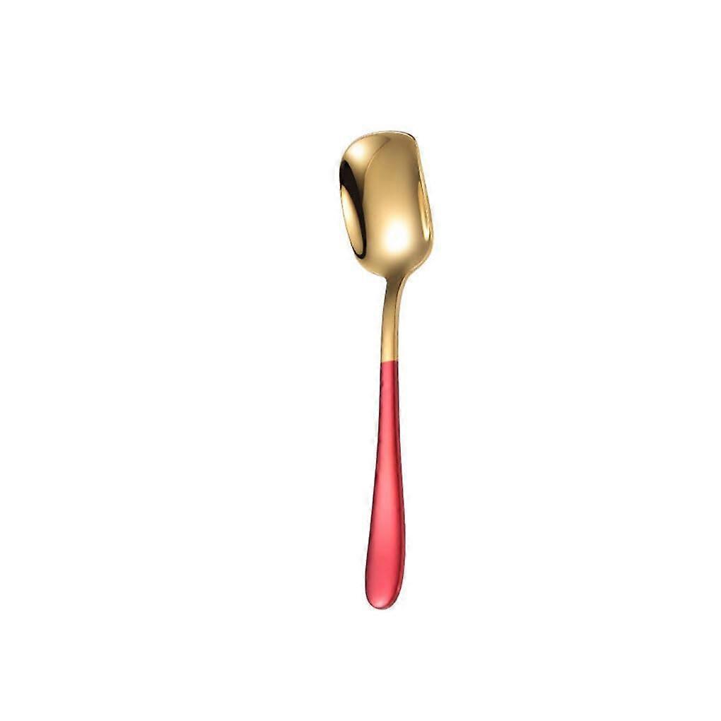 Baby Spoons Lightweight Golden Red Smooth Utensil for Kids Household and Restaurant Use Wide Application
