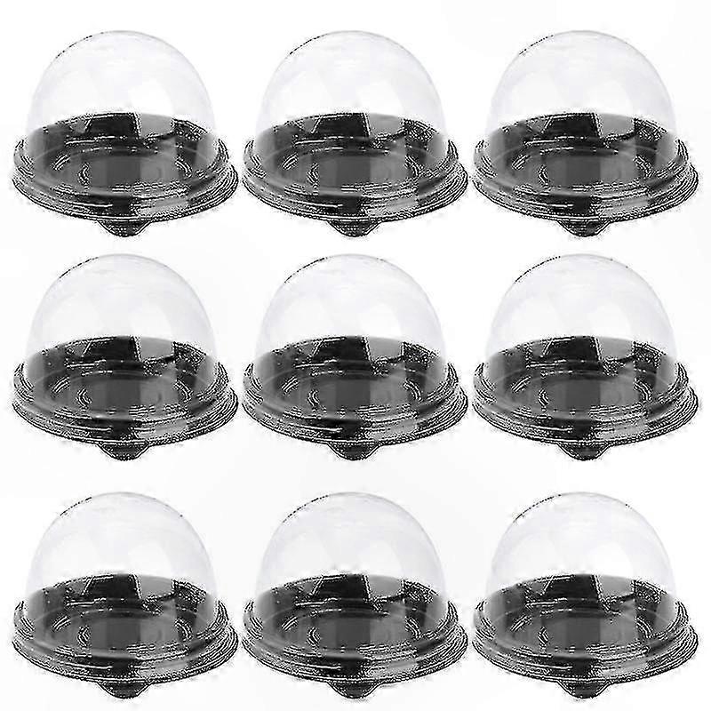 50 Pack Dome Cupcake Containers with Clear Lids for Baking and Desserts Storage Solution