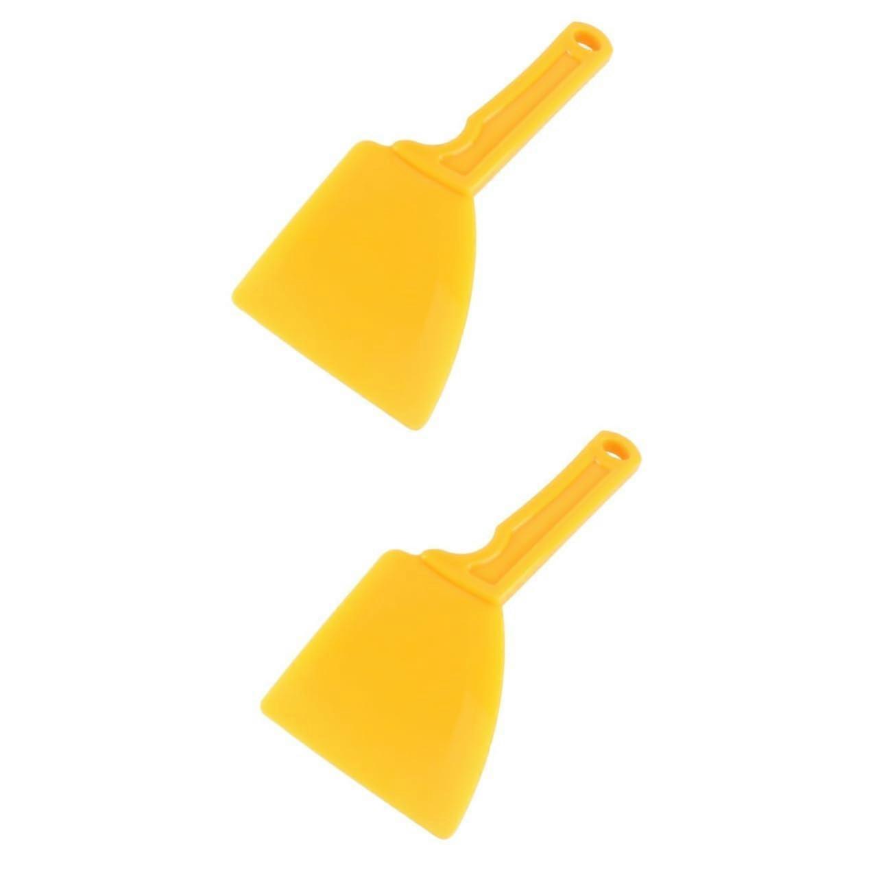 Plastic Honey Spatula 2 Pcs Beekeeping Tool Set For Beehive Inspection, Honey Pot Scraper, Bee Feeder, Yellow