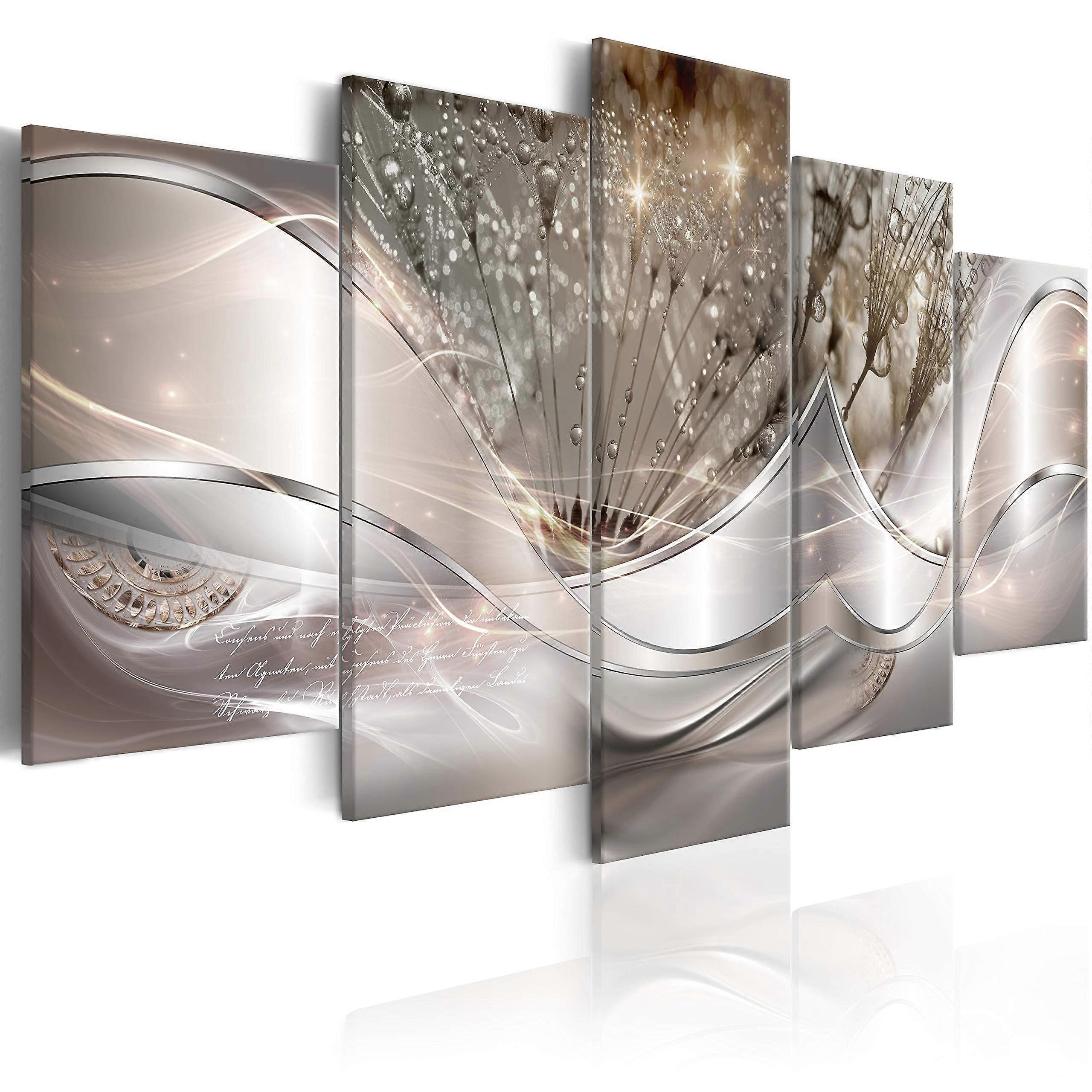 Canvas Wall Art Abstract Flowers 200x100 cm Nonwoven Canvas Prints Framed