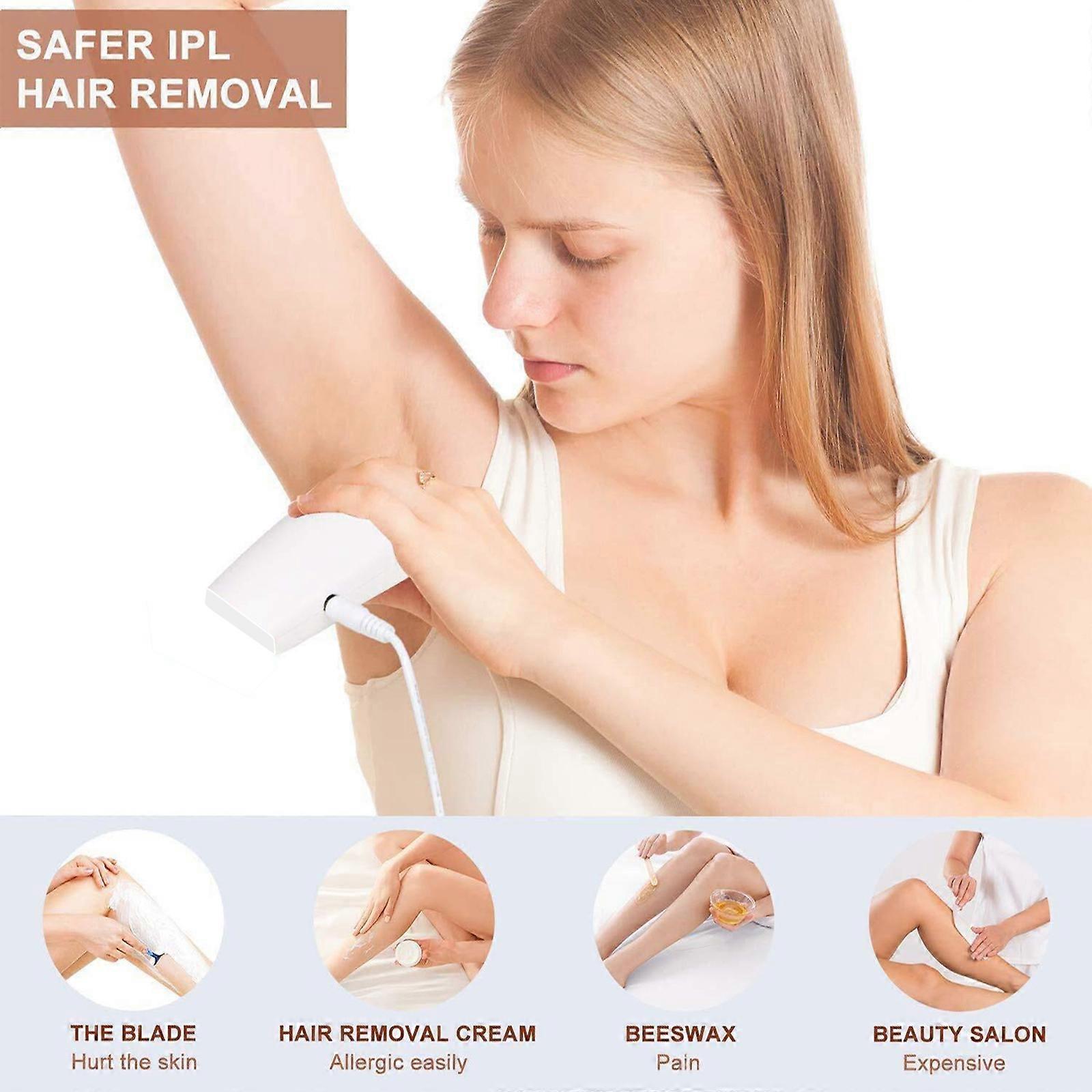 Home IPL Hair Removal Device Permanent Painless Hair Remover Machine 990,000 Flashes 5 Levels for Face Legs Arms Armpits Bikini Whole Body