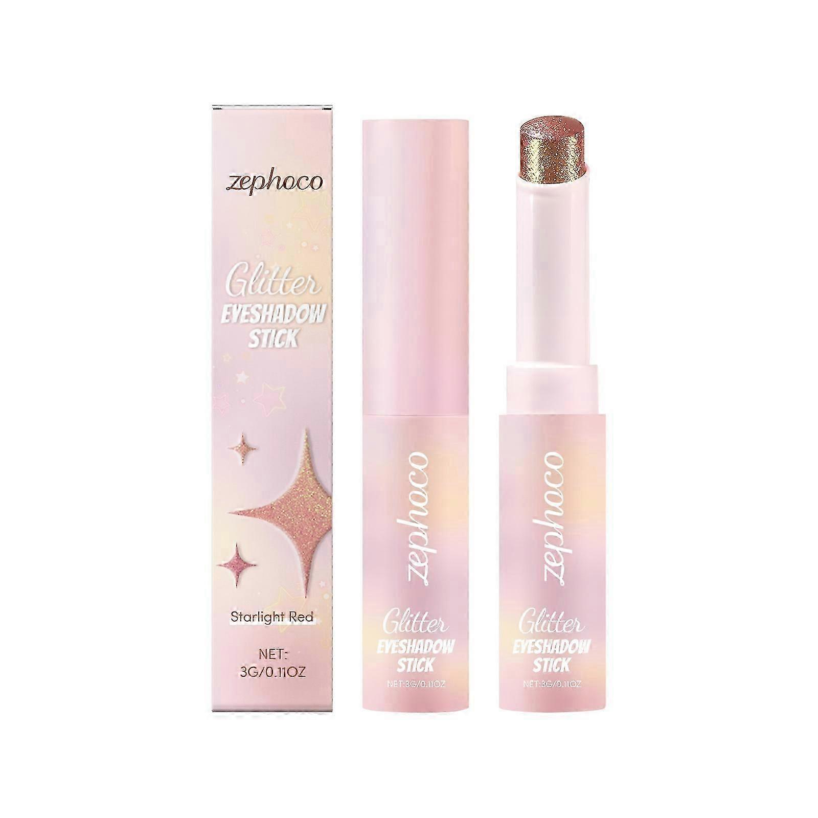 Zephoco glitter eye shadow stick series eye shadow multi-color crystal sequins cream waterproof durable portable eye shadow stick