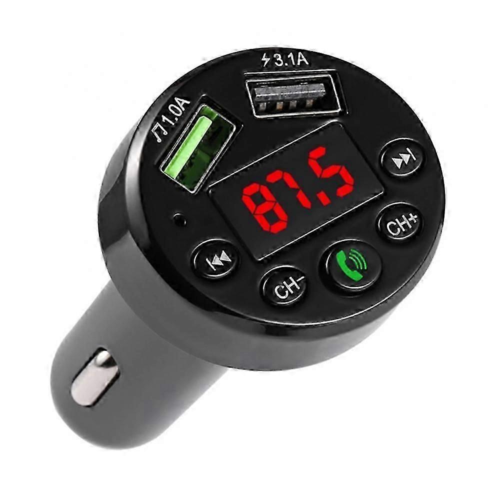 3.1A Dual USB Car Charger with Bluetooth FM Transmitter for Fast Wireless Charging