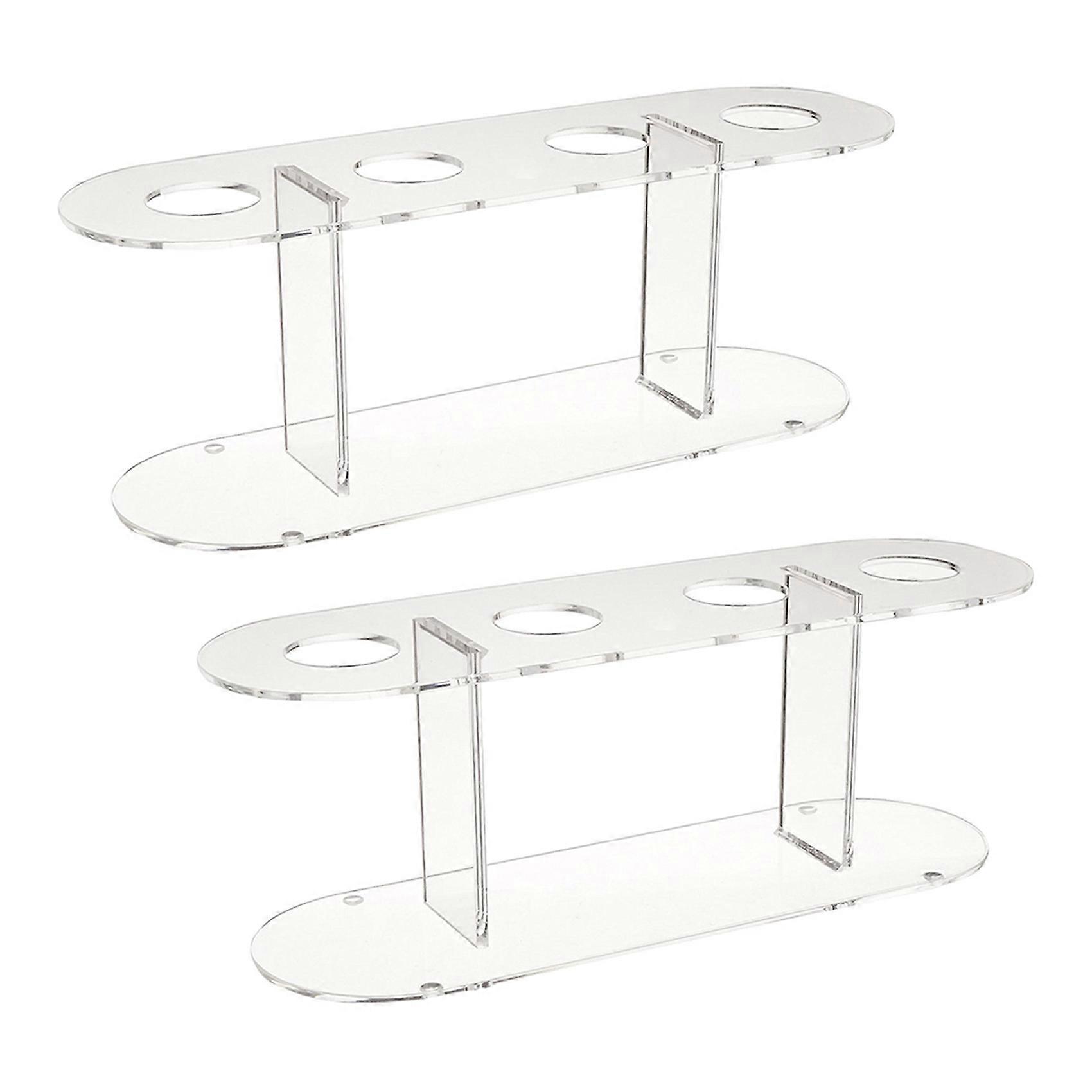 2Pcs Acrylic 4-Hole Double Layer Ice Cream Cone Stand