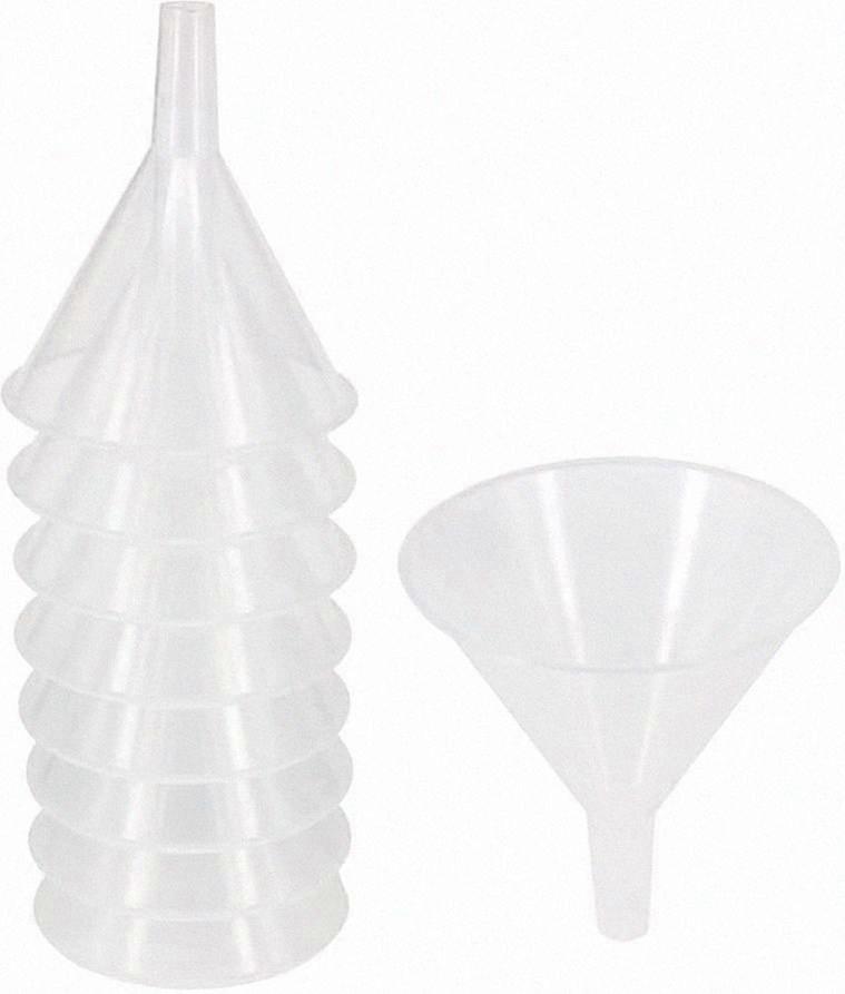 100 Count 4cm Multi-functional Plastic Funnels with Extended Spout Food Safe Material