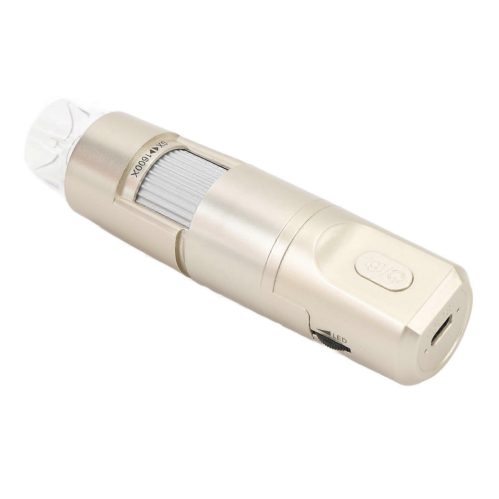 Wireless Digital Microscope 0-1600X 1080P 8 LED Lights USB Type C