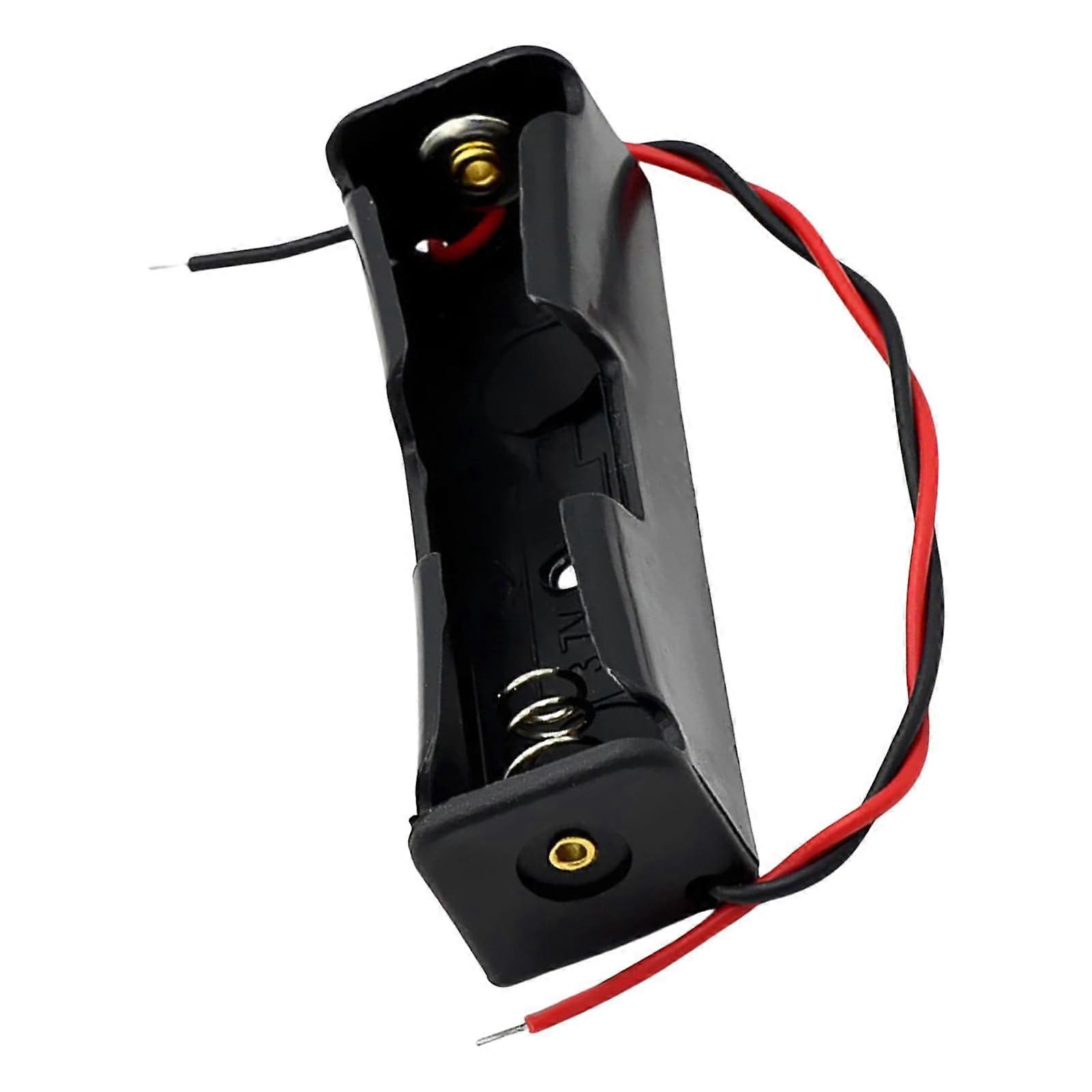 18650 Battery Holder Box With Red And Black Cable, Secure Connections For Robotics Prototyping, Fits 18650 Cells
